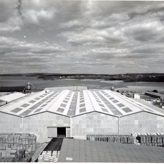 Fabrik Iföverken Isolatorfabriken Kallagerbyggnad 1961