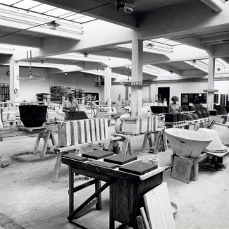 Fabrik Iföverken Utvecklingsavd. Trädgårskrukor 1960