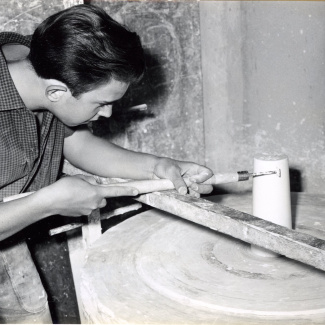 Fabrik Iföverken Keramikerskolan Drejning 1961