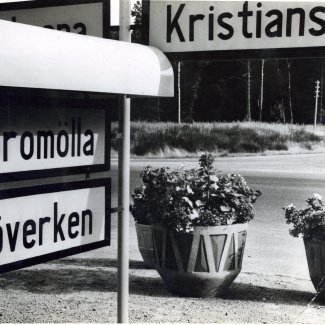 Bromölla Avfarten från Kristianstadsvägen Chamottekrukor 1960