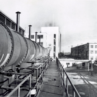 Fabrik Iföverken Gasledning från Gasgeneratorn 1940