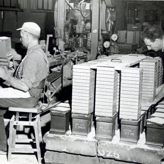 Fabrik Iföverken Golvplattfabriken 1962