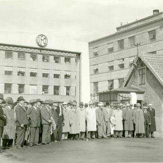 Fabrik Iföverken Pensionärsutflykt Portvakten 1953