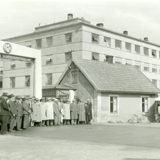 Fabrik Iföverken Pensionärsutflykt Portvakten 1953