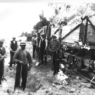 Ivö Kalkavbaning Lastning Vagnar 1914