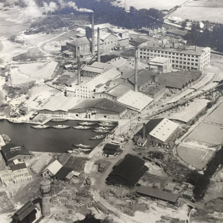 Fabrik Iföverken Flygfoto 1931