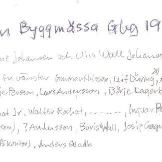 Fabrik ISO-väggen Personal Byggmässa Namn 1973
