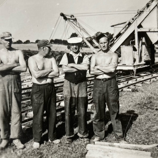 Ivö Nabben Lerbrytning Harry, Allan, Edvin o Ove 1954